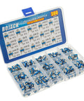 15 Value Potentiometer Assortment Kit With 300 Handy 6mm Variable Resistors From 100 Ohm To 2M Ohm In A Clear Plastic Box