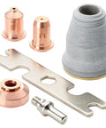60 Amp Non Touch Pilot Arc Plasma Cutter parts including PT60 torch attachments and tool