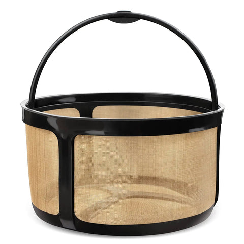 Gold Mesh Reusable Coffee Filter For 8 To 12 Cups No More Paper Filters This Eco Friendly Basket Style Filter Is Compatible With Keurig K Duo Essentials And K Duo Brewers BPA Free 1 Pack