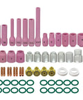 All In One TIG Gas Lens Gear Kit With Collet Bodies Alumina Nozzles Ceramic Cups and Quartz Nozzles For SR WP 9 20 25 Torch
