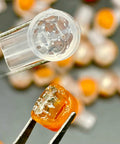 Close-up of 50 Pack UY2 K2 Gel Filled Waterproof IDC Wire Splice Connectors with double blade, moisture proof design.