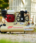 135 Psi 5.5 Hp Gas Powered Air Compressor Runs Smooth With Honda Engine And Cast Iron Construction Featuring Wheelbarrow Design