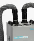 6V Fume Extraction Unit With Electronic Control And Optical Acoustic Filter Alarms, two flexible hoses on top