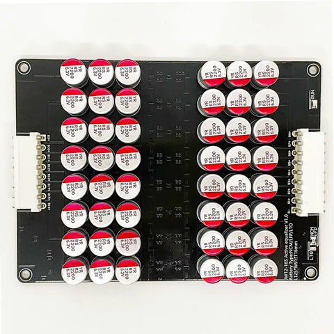 Heavy Duty Battery Active Equalizer Balancer Board For 12S 13S 14S 16S Cells With 5.5 Amps showing multiple capacitors and connectors.