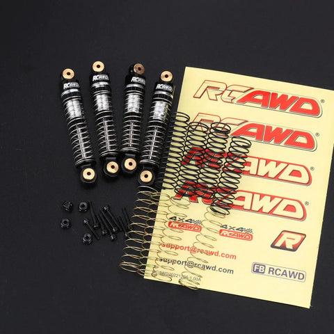 47mm SCX24 Shocks With Oil Type And Body Clips Upgrade Kit For Axial One Twenty Four SCX24 AX24 XC1 4WS Crawler Deadbolt And 2021 Ford Bronco One Twenty Four RC Rock Crawler Silver