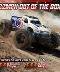 Fast RC Truck For Adults Upgradable To 56 MPH 4x4 Off Road All Terrain Beefy Monster 1 To 16 Remote Control Car on dirt track