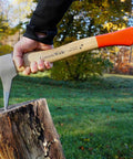 Person using 15 Inch Pickaroon Log Lifter With Steel Head And Hickory Handle For Dragging Or Stacking Logs in outdoor setting