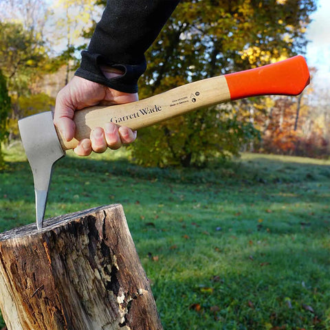 Person using 15 Inch Pickaroon Log Lifter With Steel Head And Hickory Handle For Dragging Or Stacking Logs in outdoor setting