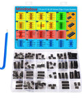IC Chips Kit 173 Piece Op Amp ICs And Timer ICs Assortment With 12 Sockets in labeled transparent case, includes NE555 LM358.