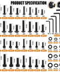 Heavy Duty 3160Pcs Metric Bolts And Nuts Kit With Flange Bolts Hex Socket Button Screws Cap Head Screws And Washers 42 Sizes