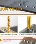 Image showing 12 Piece SAE Drill And Tap Kit With Tap Wrench For Metalworking Pro Grade And Heavy Duty Beast Of A Kit Includes Drills