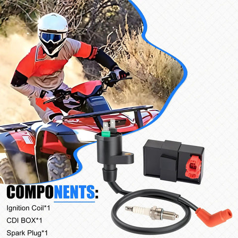 Rugged Ignition Coil Igniter CDI Box Kit For FourTrax 300 TRX300 TRX300FW ATV 1994 1995 1996 1997 2x4 4x4 Replacement OEM Style