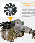 7 Inch 10 Blade Transmission Fan 53821 Replacement For Hydro Gear ZT Mower Models Fits Gravely Ariens Scag Liberty Z Bad Boy MZ Hustler Raptor XDX