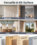 No Drill Tension Shower Curtain Rod 31 To 120 Inches, 1.1 Inch Diameter Rustproof Stainless Steel, multi-use scenarios