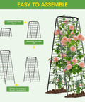 Heavy Duty Cucumber Trellis With Adjustable 17 To 50 Inch A Frame, All Metal Mesh Design, Rust Proof And UV Resistant, assembly guide