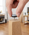 Installation of 12 Piece Nail On Chair Leg Sliders For Hardwood Floors Heavy Duty Plastic And Metal Floor Protectors in a workshop