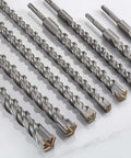 Set of five 3/8-in carbide-tipped concrete drill bits, 4–6 in length, for masonry hammer drills