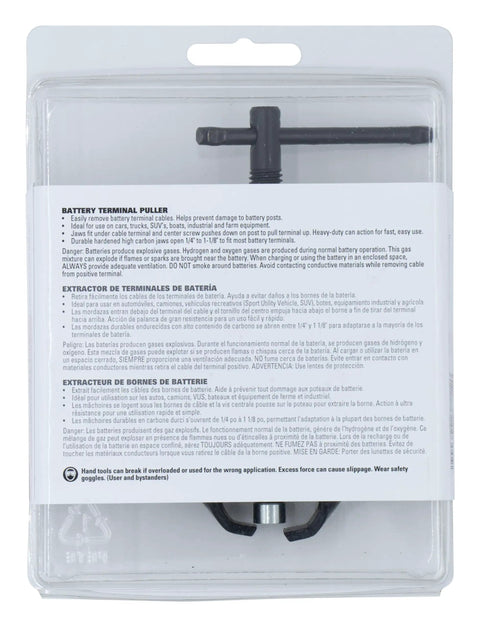 Lang Tools 202 Battery Terminal Puller, One Size, Factory, Durable Jaws, Heavy Duty Auto Tool packaging with instructions