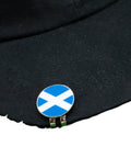 St Andrews Cross Golf Ball Marker Dope Premium Metal Alignment Tool 1 Inch Marker Clip on black hat