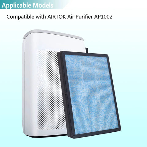 2 Pack AP1002 Replacement Filter AP1002-RF For Airtok AP1002 And Airthereal Pure Morning APH230C Purifiers with air purifier