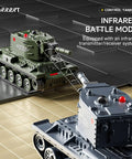 Two Player 1 To 64 RC Battle Tank Set With Infrared Shoot Dual Tanks With 330 Degree Rotating Turret Realistic Sound