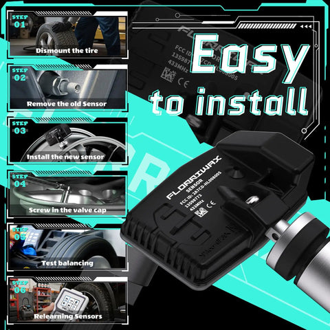 Dead Simple Setup With These Badass Gm Tpms Tire Pressure Sensors Working At 433 Mhz Packed With A Relearn Tool to install process steps.