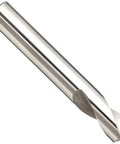 YG-1 2161L high-speed steel spotting drill bit, angled close-up, uncoated bright finish, 1/4in diameter, straight shank