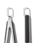 Outdoor Grilling Turner And Tongs Set With Heavy Duty Stainless Steel Construction, non slip grips, hanging ring visible