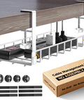Tool Free No Drill No Screws Under Desk Cable Management Tray With Clamp Keeps Cords Neat In Office Or Home Wire Organizer Rack