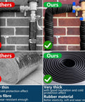 Comparison of Weather Resistant Water Pipe Insulation Tape 16.4 Ft Long By 3.2 In Wide Foam Wrap with others, showing thickness and material properties.