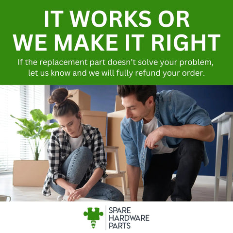 Two people assembling furniture, showcasing the effective use of Heavy Duty Replacement Cross Dowel Barrel Nut Sleeves Pack Of 16.