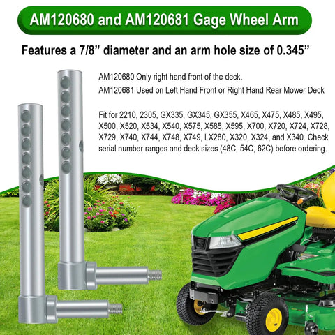 Heavy Duty Right Front Mower Deck Gage Wheel Arm Replacement Kit Delivering A Dead Nuts Exact Fit With Durable 7/8 Inch Shaft And Zero Fuss Installation For Select Lawn Tractors To Keep You Rolling Smooth