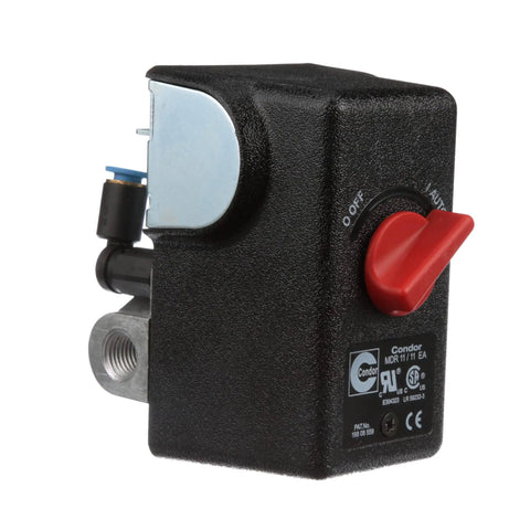 Front view of CW209000AV Air Compressor Heavy Duty Pressure Switch 100 To 135 PSI For Quarter Inch NPT Four Port Manifold Auto On Off