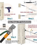 Installation steps for Adjustable Angle Marine Grade T316 Stainless Steel Cable Railing Kit For Wood Posts One Eighth Inch Cable