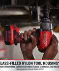 Cordless Brushless Impact Wrench Half Inch Beast Mode Power With 700 ft lbs Tightening And 1000 ft lbs Breakaway in use