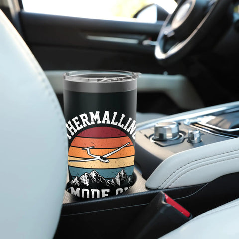 Soaring Sailplane Pilot Glider Enthusiast Stainless Steel Insulated Tumbler in car cup holder