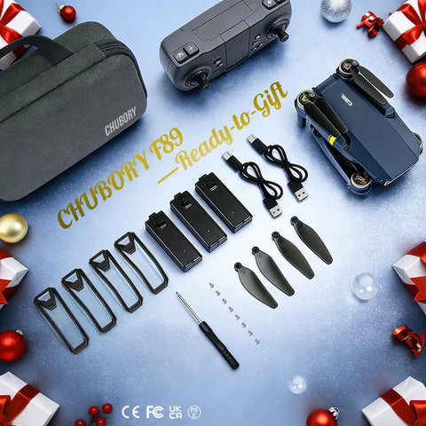 4K Camera Drone With Long Range Up To 2650 Ft Foldable Beast Quadcopter accessories and carrying case setup