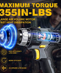 Cordless Drill Kit With 20V Power Half Inch Metal Chuck 355 InLb Torque 2Ah Battery And Fast Charger Variable Speed 22 Piece Bit Set