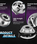 Beefed Up Front Wheel Hub Bearing Assembly For 2007 To 2016 Jeep Wrangler 5 Lug Front 4WD ABS Sensor 3 Bolt Triangular Flange