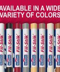 Pro Level Off White Wood Repair Putty Stick For Fixing Furniture Scratches And Trim Gouges Easy Glide Wax Filler Kit displayed in various colors.