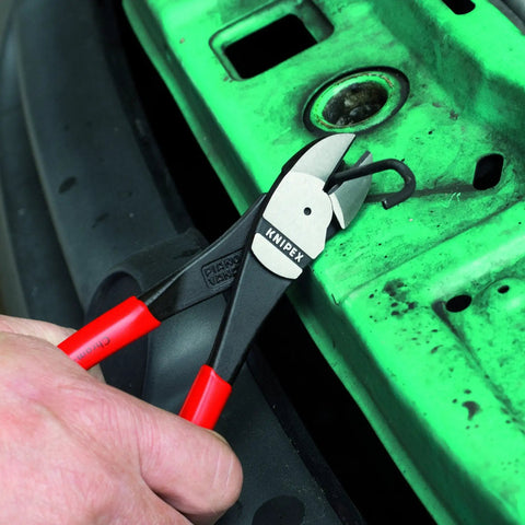 Beefy High Leverage Diagonal Cutters For Heavy Duty Wire Cutting With Precision Edges And Ergonomic Handles, 64 HRC Hardened Jaws