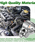 Engine with Ten Pack T Bolt Hose Clamps Kit 17 to 19 Mm OD Heavy Duty Adjustable 304 Stainless Steel T Slot Clamp inset