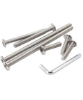 Flat Head Allen Bolts Quarter Twenty By Two And A Half Inches Stainless Furniture with Allen key, side view