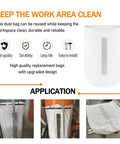 70 Gallon Heavy Duty Dust Collector Bag For Woodworking Tools Universal Lower Filter Fits Most Dust Collectors Thick Tear-Resistant Fabric