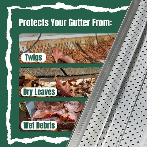 Heavy-Duty Aluminum Gutter Guard System For 5 Inch Gutters, 200 Feet Of Rust-Proof Leaf And Debris Protection, DIY Easy Install