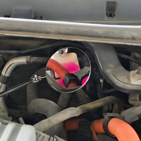 Telescopic Inspection Mirror With 85mm Round Head For Vehicle And Small Parts Checking Extendable Rod 360 Degree View