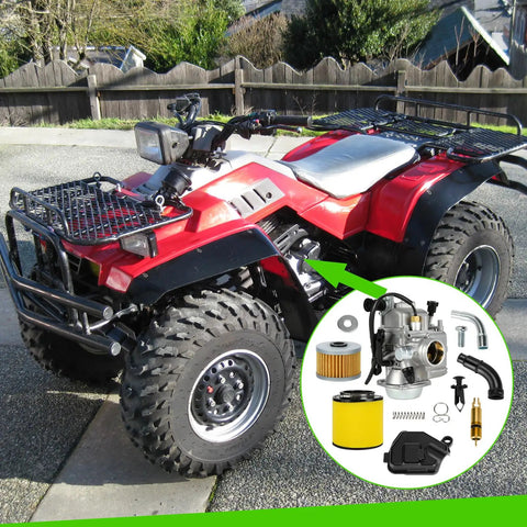 Rancher 350 ATV Carburetor Kit With Air Filter And Oil Filter For Honda Fourtrax 2000 Through 2006 4X4 Rebuild Replacement Parts