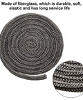 Boao fiberglass wood stove door gasket rope, 1/2 in x 84 in, graphite-impregnated braided black coil