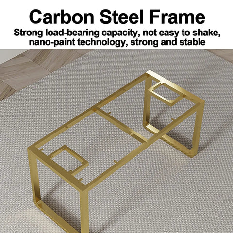 Heavy Duty Industrial Metal Table Legs With Adjustable Height Feet, Sturdy Cold Rolled Steel Furniture Support For Desk Or Dining Projects, Next Level Build That Slays Your Space, Zero Compromise Quality, gold carbon steel frame.