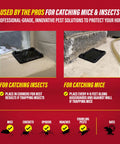 Image showing usage examples for Snag Those Sneaky Critters Fast With These Ready To Use Mouse Glue Traps For Indoor Home Defense.